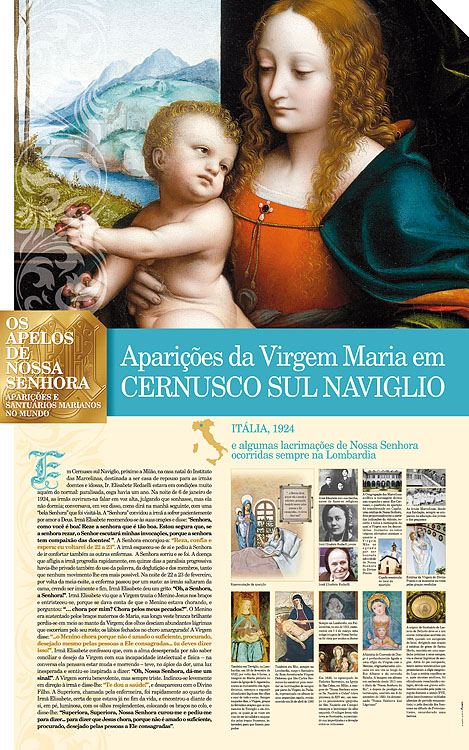 Painel oficial sobre Nossa Senhora de Cernusco sul Naviglio