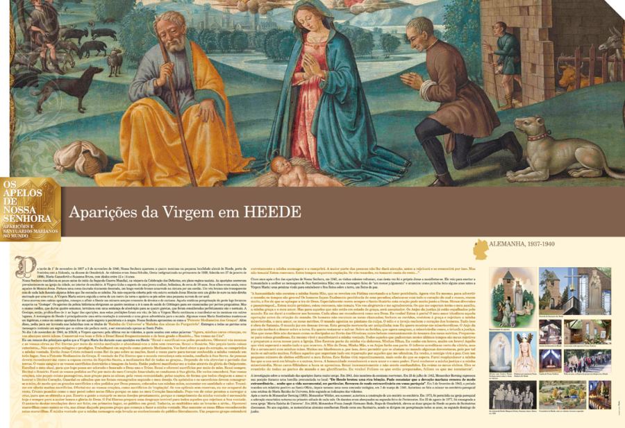 Painel oficial sobre Nossa Senhora de Heede